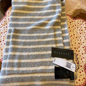 Joie Gray and Cream Striped Scarf